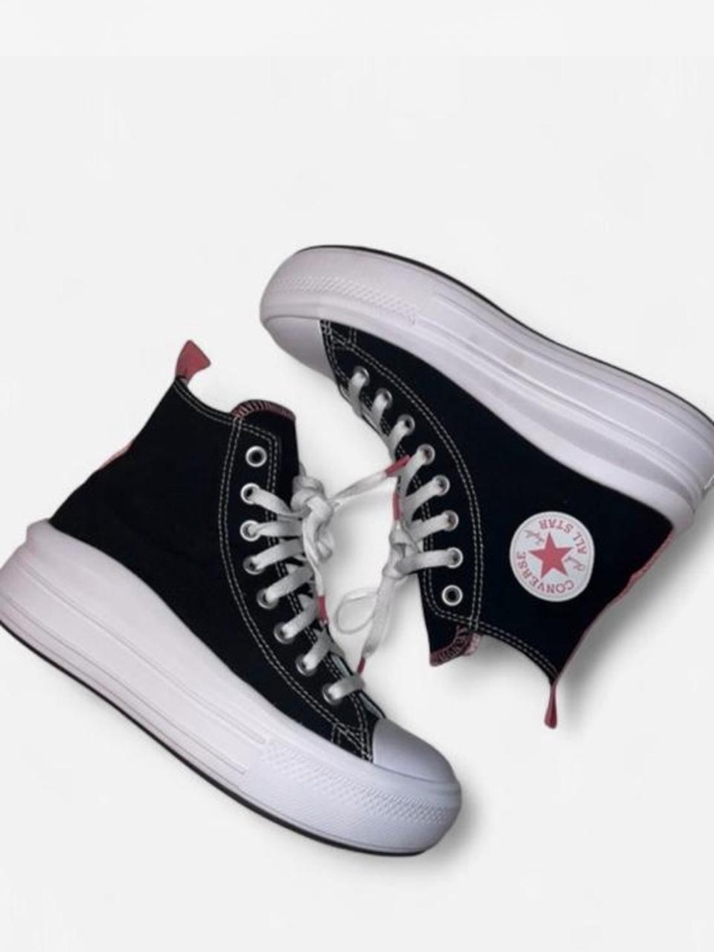 Converse Platform Black/Pink High-Top Sneakers